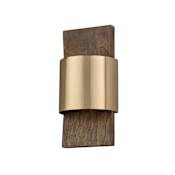 Capital Lighting Sidney 13" Tall LED Wall Sconce Nordic Wood / Matte Brass