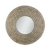 Capital Lighting Delphine 32-1/2" Diameter Circular Flat Metal Framed Accent Mirror Grecian Luster