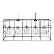 Capital Lighting Turner 5 Light 50" Wide Linear Chandelier Nordic Grey