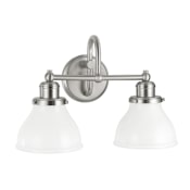 Capital Lighting Baxter 2 Light 16" Wide Bathroom Vanity Light with Frosted Glass Shades Brushed Nickel