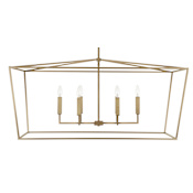 Capital Lighting Thea 6 Light 42" Wide Taper Candle Chandelier Aged Brass