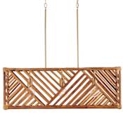 Capital Lighting Soleil 3 Light 36" Wide Linear Chandelier Matte Brass
