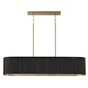 Capital Lighting Donovan 5 Light 44" Wide Drum Chandelier Black Stain / Matte Brass