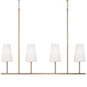 Capital Lighting Averitt 4 Light 42" Wide Chandelier Aged Brass