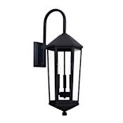 Capital Lighting Ellsworth 3 Light 29" Tall Outdoor Wall Sconce Black