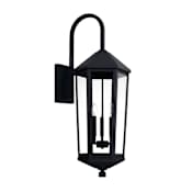 Capital Lighting Ellsworth 3 Light 36" Tall Outdoor Wall Sconce Black