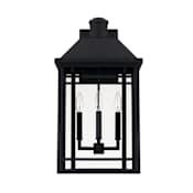 Capital Lighting Braden 3 Light 23" Tall Outdoor Wall Sconce Black