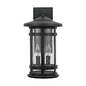 Capital Lighting Mission Hills 2 Light 17" Tall Outdoor Wall Sconce Black