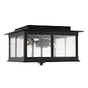 Capital Lighting Barrett 3 Light 13" Wide Outdoor Flush Mount Ceiling Fixture Black