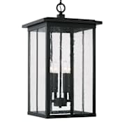 Capital Lighting Barrett 4 Light 12" Wide Outdoor Taper Candle Pendant Black