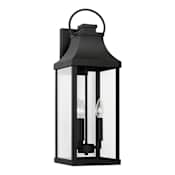 Capital Lighting Bradford 3 Light 24" Tall Outdoor Wall Sconce Black