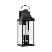 Capital Lighting Bradford 4 Light 27" Tall Outdoor Wall Sconce Black