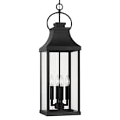 Capital Lighting Bradford 4 Light 9" Wide Outdoor Taper Candle Mini Pendant Black