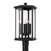 Capital Lighting Walton 4 Light 22" Tall Outdoor Single Head Post Light Black