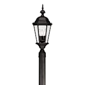 Capital Lighting Carriage House 3 Light 24" Tall Outdoor Single Head Post Light Black