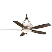 Casablanca Atria 68" 5 Blade Ceiling Fan - Blades, Light Kit, and Wall Control Included Aged Bronze