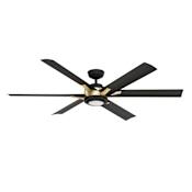 Casablanca Melia 65" 6 Blade Indoor / Outdoor LED Ceiling Fan Alturas Gold / Matte Black
