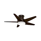 Casablanca Isotope 44" 5 Blade Low Profile Indoor Ceiling Fan - Integrated LED Light Kit and Wall Control Included Brushed Cocoa