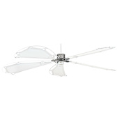 Casablanca 84" 5 Blade Ceiling Fan - White Silk Blades and Rotary Wall Control Included White