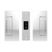 Cavilock CL200 Passage Pocket Door Set for 1-3/8 Inch Door Thickness Bright Chrome