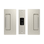 Cavilock CL200 Passage Pocket Door Set for 1-3/8 Inch Door Thickness Satin Nickel
