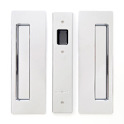 Cavilock Non-Latching Passage Pocket Door Pull for 1-3/8 Inch Door Thickness Bright Chrome