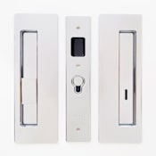 Cavilock Magnetic Privacy Pocket Door Pull Set with LH Snib/RH Emergency for 1-3/8 Inch Thick Doors Bright Chrome