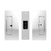Cavilock CL200 Magnetic Privacy Pocket Door Set with Snib and Emergency Release for 1-3/8 Inch Door Thickness Bright Chrome