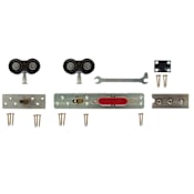 Cavity Sliders M10 Running Gear Pack with One Stop for Doors Up to 1100 Pounds Aluminum