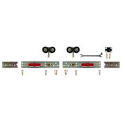 Cavity Sliders M10 Running Gear Pack with Two Stops for Doors Up to 1100 Pounds Aluminum