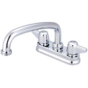 Central Brass 1.5 GPM Deck Mounted Laundry Faucet with 8" Swivel Spout and Lever Handles Polished Chrome