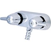 Central Brass Double Handle Leg Tub Faucet Polished Chrome