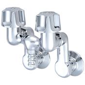 Central Brass Double Handle Bridge Tub Filler Polished Chrome