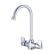 Central Brass 1.5 GPM Single Handle Bar Faucet with 5-1/8" Fixed Gooseneck Spout Polished Chrome