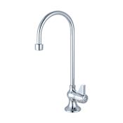 Central Brass 1.5 GPM Single Handle Bar Faucet with 4-11/16" Fixed Gooseneck Spout Polished Chrome