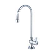 Central Brass 1.5 GPM Single Handle Bar Faucet with 4-11/16" Fixed Gooseneck Spout Polished Chrome