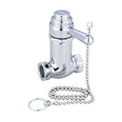 Central Brass Self-Close Shower Straight Stop Polished Chrome