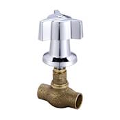 Central Brass Tile Stop Valve Polished Chrome