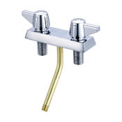 Central Brass Double Handle Shampoo Faucet Trim with 3-Hole 3-3/8” Installation Polished Chrome