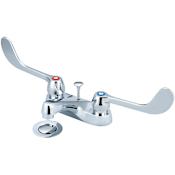 Central Brass 1.2 GPM Double Handle Bathroom Faucet with 6" Wrist Blade Handles and Pop-Up Drain Assembly Polished Chrome