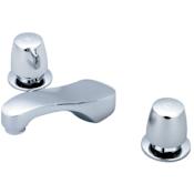 Central Brass 0.5 GPM Double Handle Widespread Slow-Close Bathroom Faucet Polished Chrome