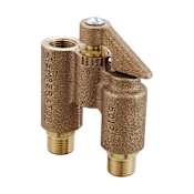 Central Brass Anti-Sweat Temperator Valve for Water Closet Tanks Rough Brass