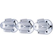 Central Brass Triple Handle Valve Trim Only with 1/2" CXC Inlets and Lever Handles Polished Chrome