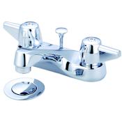 Central Brass 1.2 GPM Double Handle Deck Mounted Bathroom Faucet with Lever Handles and Pop-Up Drain Assembly Polished Chrome