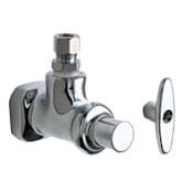 Chicago Faucets ECAST Angle Stop Fitting with Loose Key Handle and Slow Compression Operating Cartridge Chrome