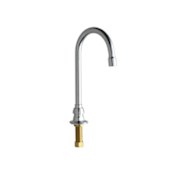 Chicago Faucets Deck Mounted High Arch Utility / Service Spout Fitting - Less Handles and Valve Chrome