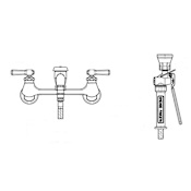 Chicago Faucets Wall Mounted Pre-Rinse Water Dispenser Faucet with Lever Handles - Commercial Grade Chrome