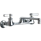 Chicago Faucets Wall Mounted Utility / Service Faucet with Lever Handles - Commercial Grade Chrome