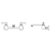 Chicago Faucets Wall Mounted Service Sink Faucet with Lever Handles - Commercial Grade Chrome
