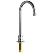 Chicago Faucets Deck Mounted High Arch Utility / Service Spout Fitting - Less Handles and Valve Chrome